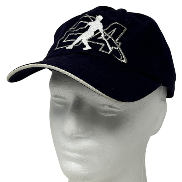 Vintage 90s Ken Griffey Jr Seattle Mariners Dad Hat Baseball Cap Blue Strapback - Picture 1 of 9